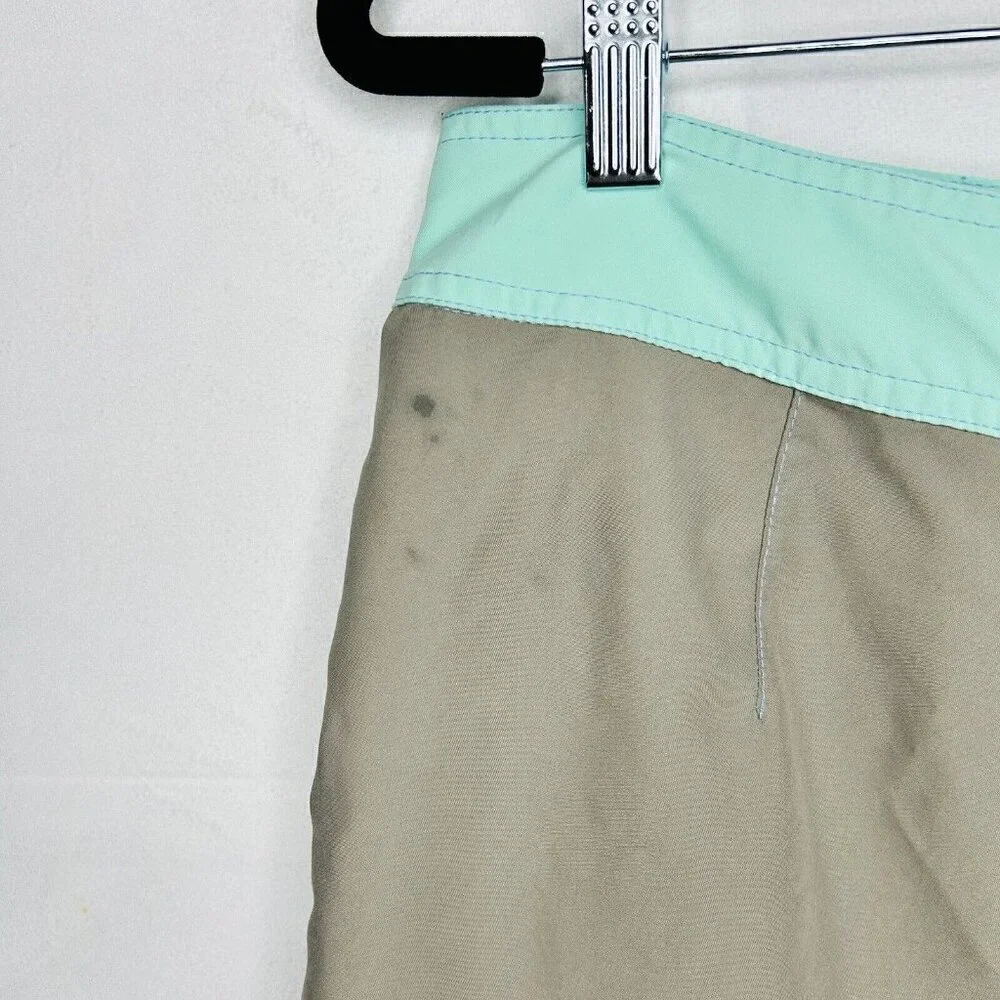 Howler Brother Swim Trunks Men's Sz 33 x 9 Board Shorts Brown Aqua